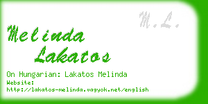 melinda lakatos business card